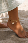 Bracelet Cheville Fleurs Cerisier Or Rose