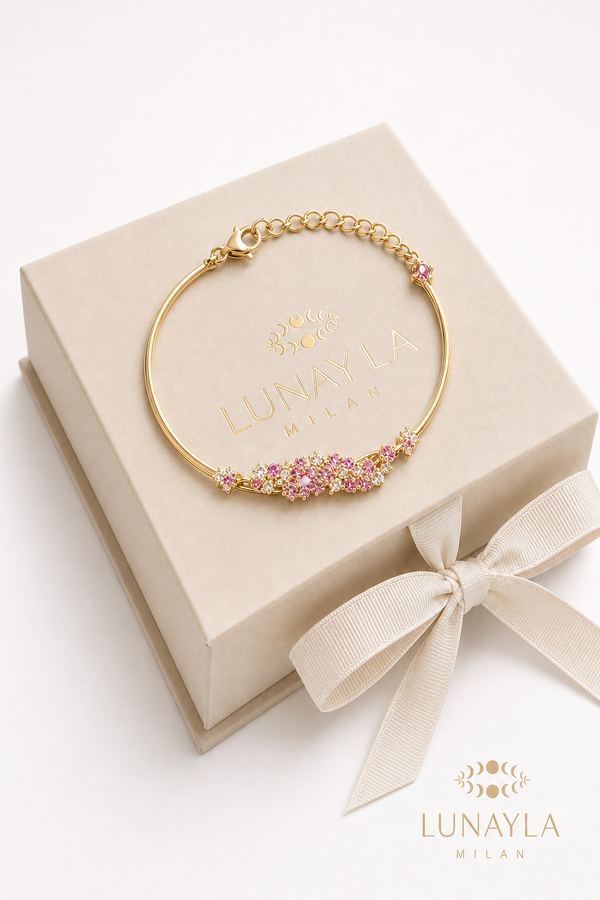 Bracelet jonc constellation zircons doré Lunayla – photo 3