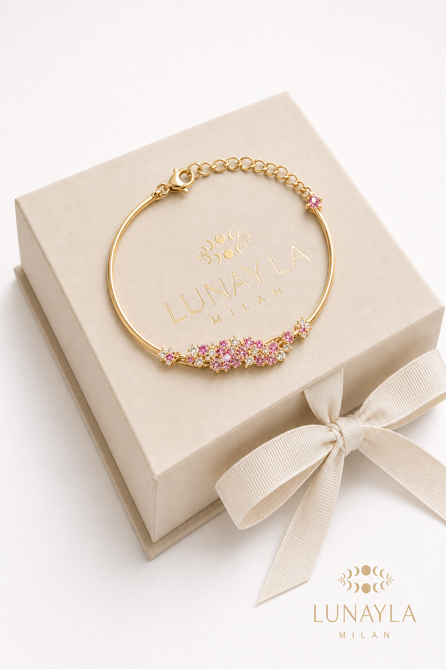 Bracelet jonc constellation zircons doré Lunayla – photo 3