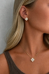 Set: Kleeblatt-Kette & Ohrringe