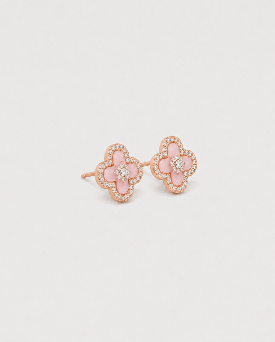 Boucles d'Oreilles Trèfles Nacre