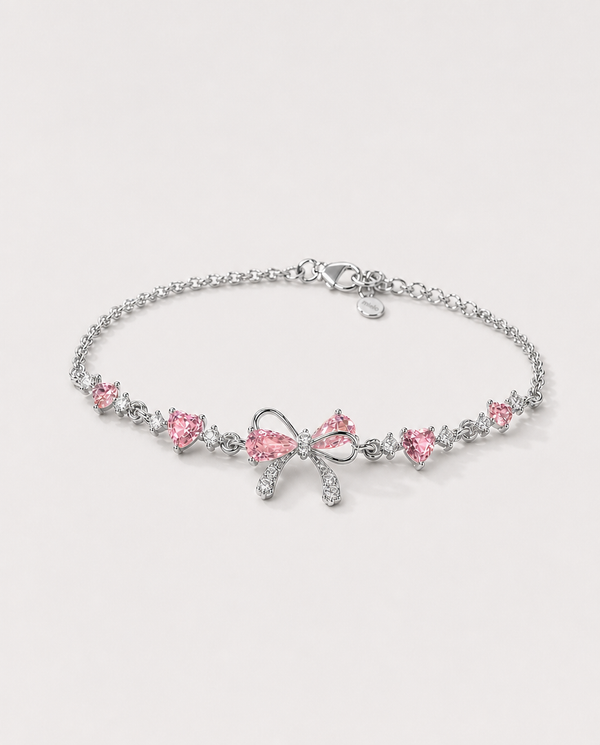 Armband mit rosa Schleife